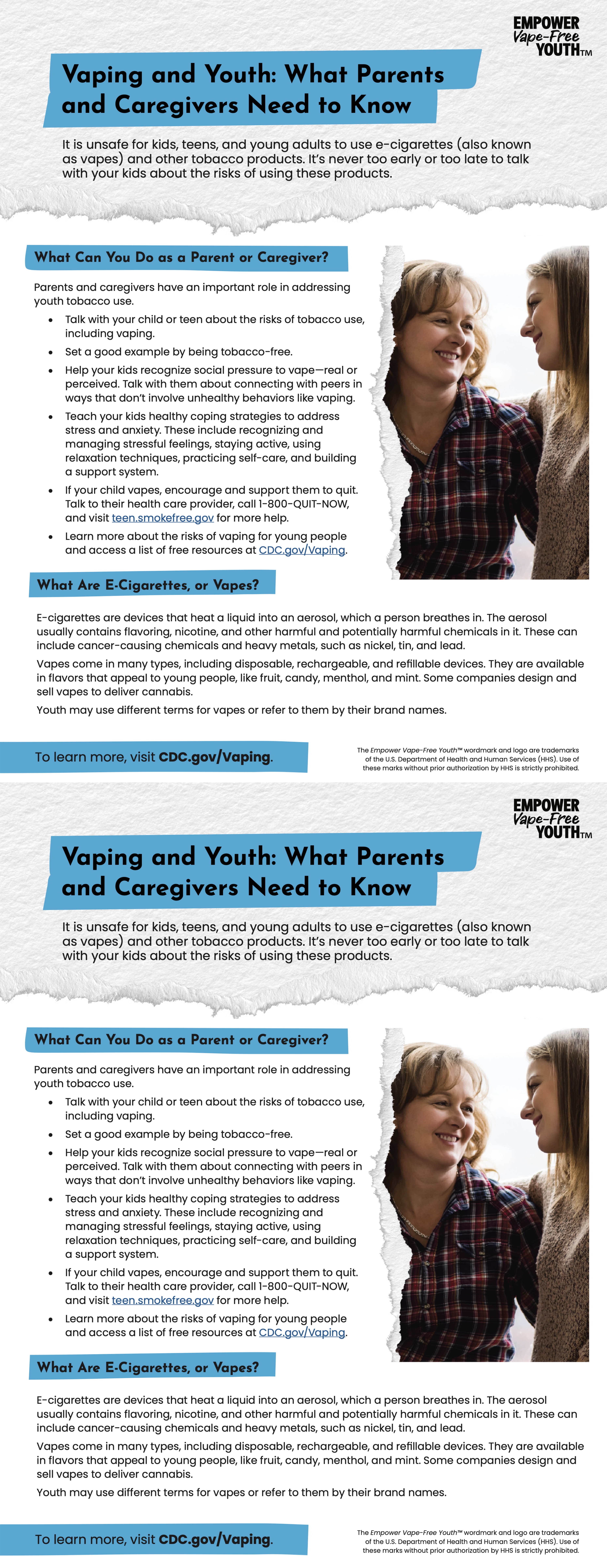 Vaping and Youth - What Parents and Caregivers Need to Know (PDF)
